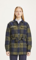 Overshirt Knowledge Cotton Apparel Flannel Pixel Check Forrest Night