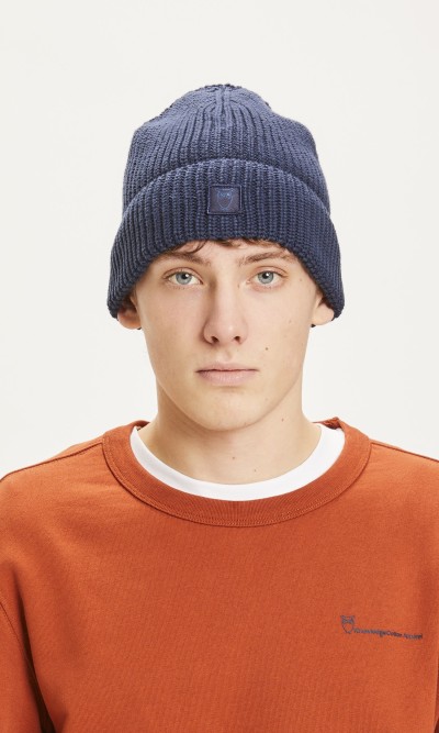 Beanie Knowledge Cotton Apparel Leaf Ribbing Hat Total Eclipse
