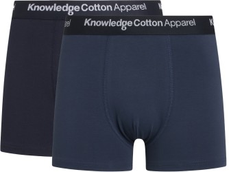 Boxershorts 2er Pack Knowledge Cotton Apparel Maple Underwear Dark Denim