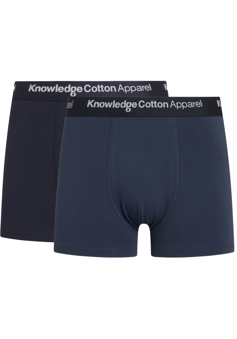 Boxershorts 2er Pack Knowledge Cotton Apparel Maple Underwear Dark Denim