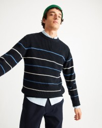 Strickpullover Thinking Mu Miki Knitted Sweater Navy