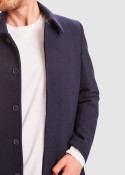 Wollmantel Knowledge Cotton Apparel Beech Wool Carcoat Jacket Total Eclipse