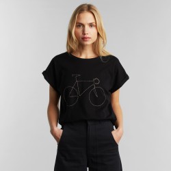 T-Shirt Dedicated Visby Rainbow Bicycle Black