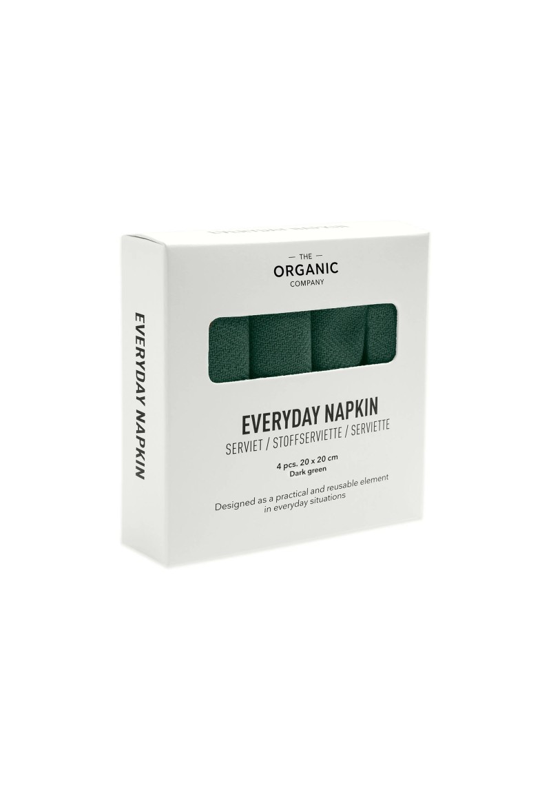 Stoffservietten 4er-Pack The Organic Company Everyday Napkin Dark Green