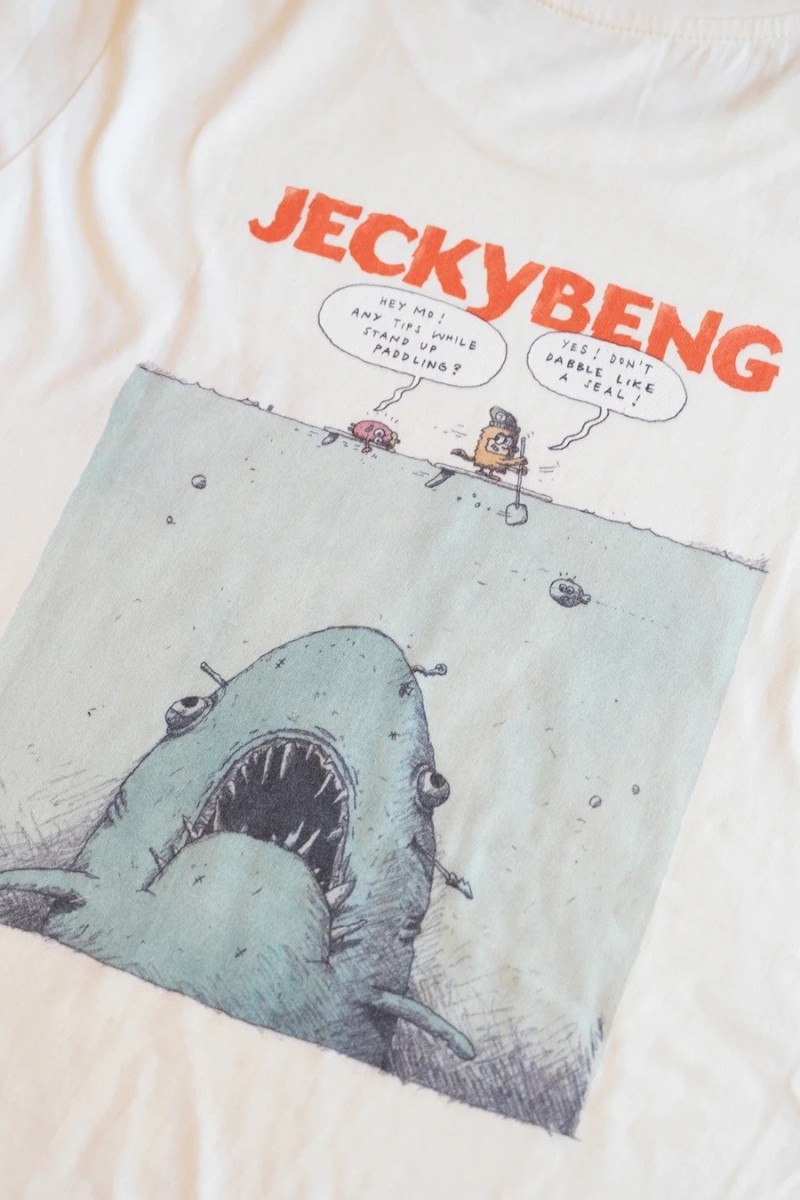 T-Shirt Jeckybeng The Jaws Collab-Tee Men White