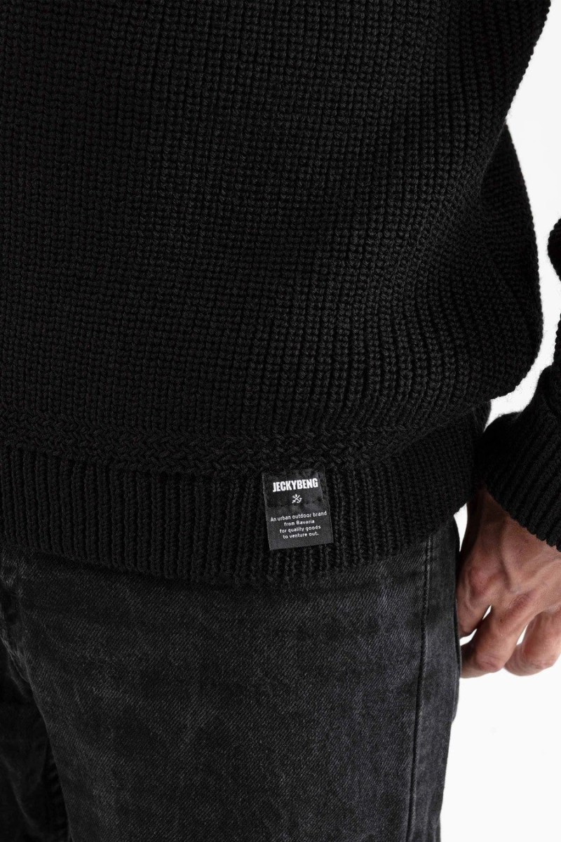 Rollkragen-Pullover Jackybeng The Seaman Sweater black