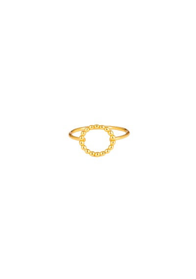 Ring Protsaah Dotted Circle Ring Gold