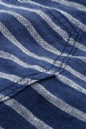 Damen-Hose Kings Of Indigo Leila Cropped Linen Navy Stripe