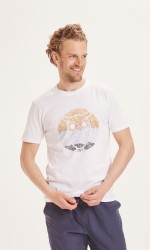 T-Shirt Knowledge Cotton Apparel Alder Wave Owl Tee Bright White