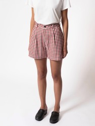 Shorts Nudie Jeans Wiola Shorts Checked Red/White