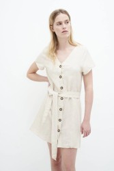 Mini-Kleid Kuyichi Ella Dress Off White Melange
