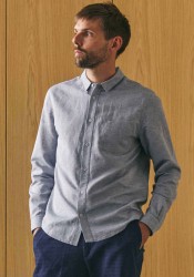 Hemd About Companions Simon Shirt Stone Blue Linen