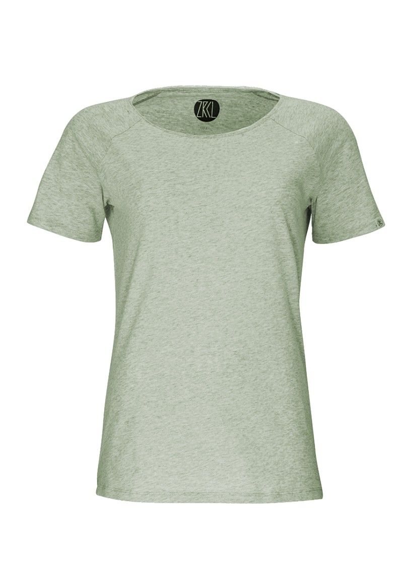 Damen Raglan T-Shirt ZRCL Basic Silver Green
