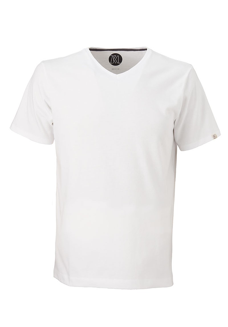 Herren V-Neck T-Shirt ZRCL Basic White