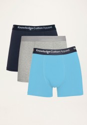 3er-Pack Boxershorts Knowledge Cotton Apparel Maple Alaskan Blue