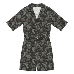 Jumpsuit Dedicated Hunnebo Indian Flowers Charcoal