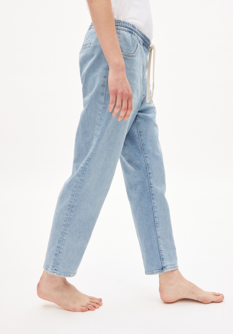 Damen-Jeans Armedangels Rutaa Hemp Mineral Blue