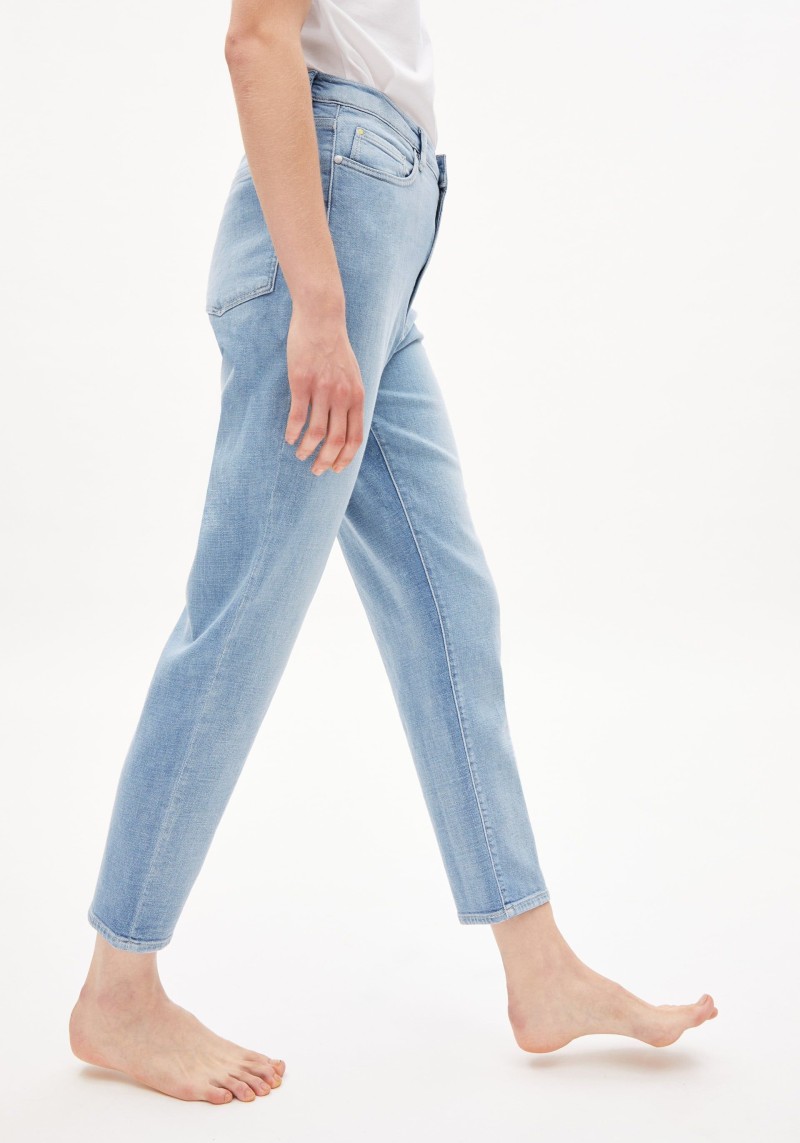 Damen-Jeans Armedangels Mairaa Hemp Mineral Blue
