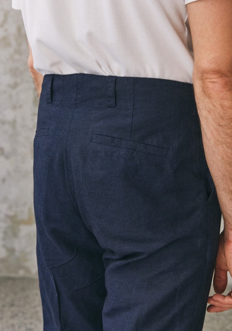 Hose About Companions Jostha Trousers Navy Linen
