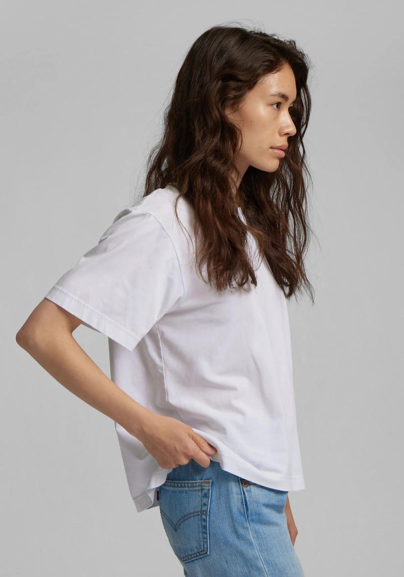 Oversized Damen-T-Shirt Colorful Standard Optical White