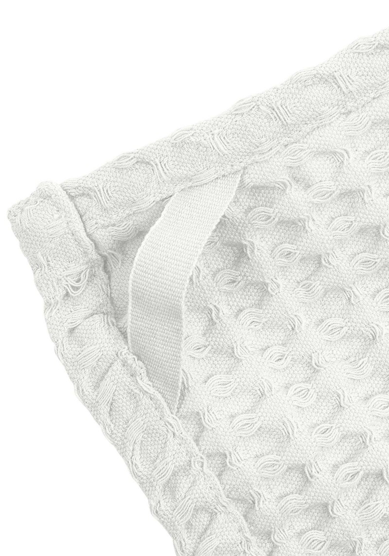 Waschlappen The Organic Company Big Waffle Wash Cloth natural white