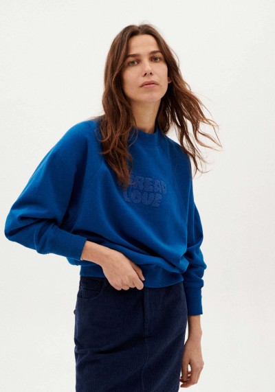 Sweatshirt Thinking Mu Spread Love Klein Blue