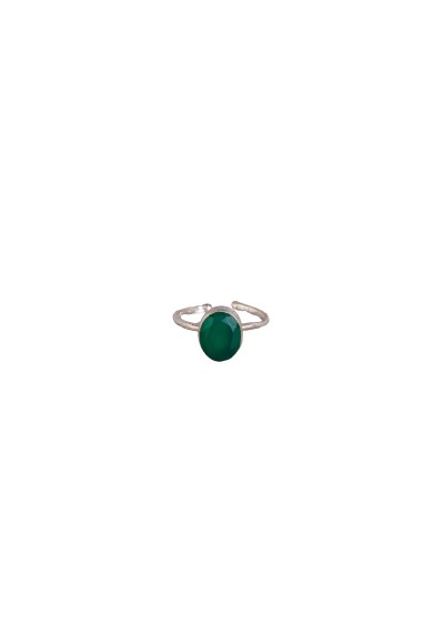 Ring Protsaah Oval Green Onyx Multi Set silver (RN-M-001-OV-AG-GO)