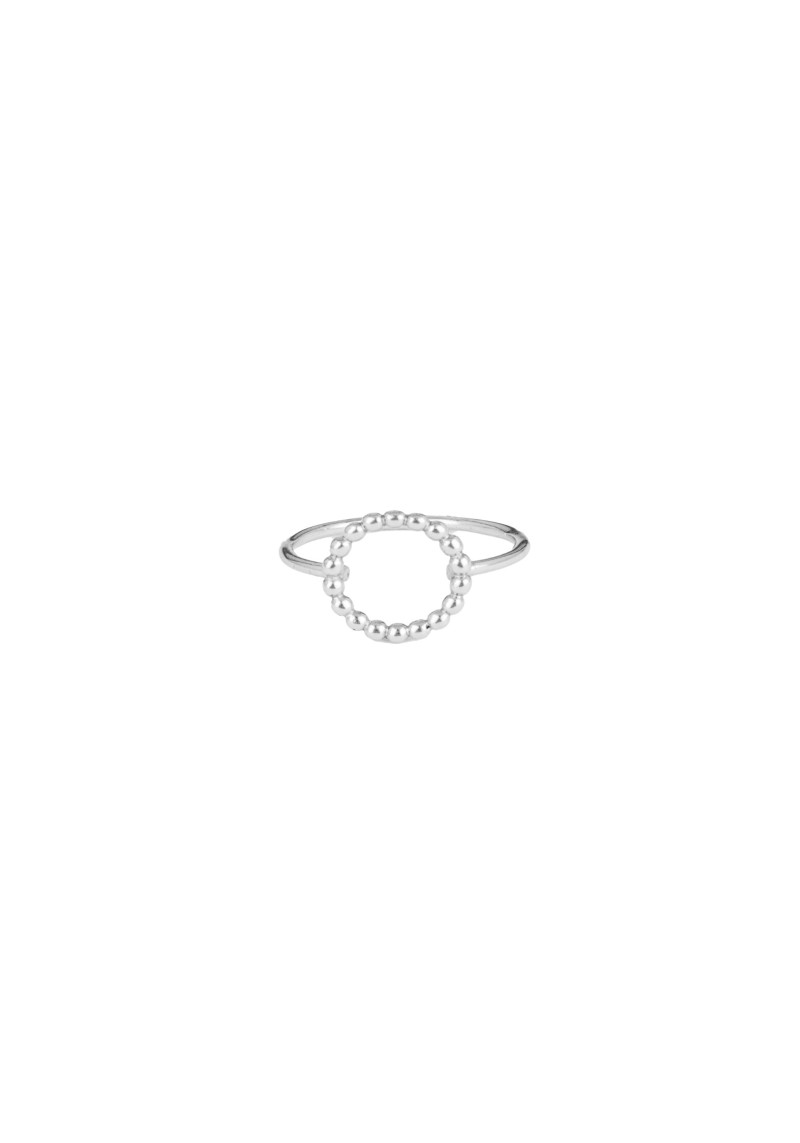Ring Protsaah Dotted Circle Ring Silver