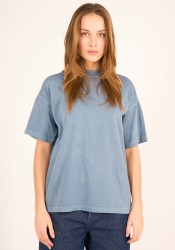 Basic T-Shirt Knowledge Cotton Apparel Violet Nuance By Nature™ China Blue