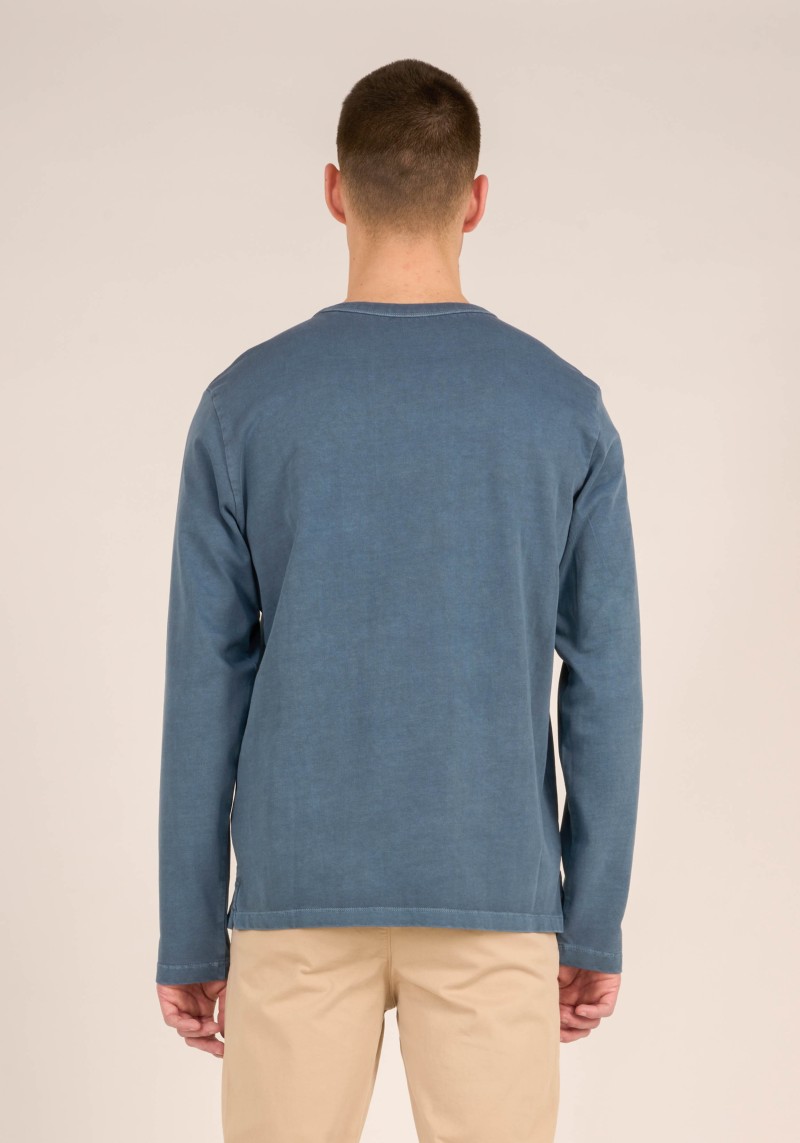 Longsleeve Knowledge Cotton Apparel Heavy Single Nuance By Nature China Blue