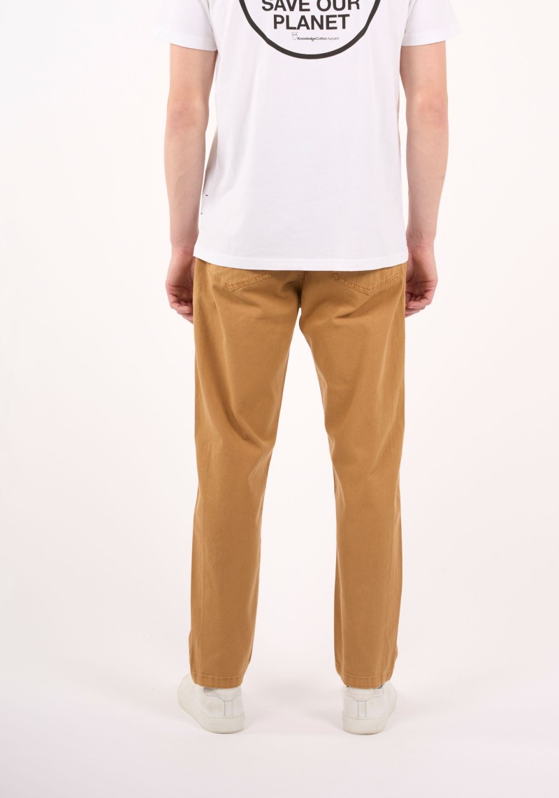 Hose Knowledge Cotton Apparel Tim Tapered Canvas Pants Brown Sugar