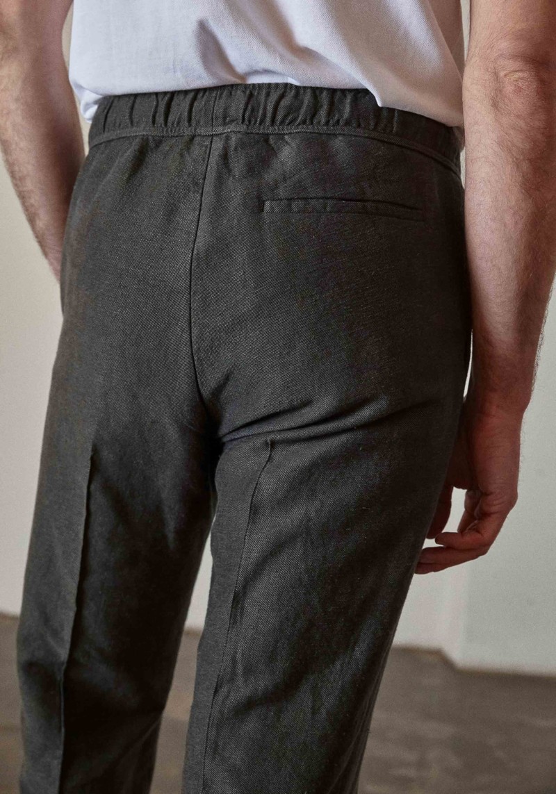 Hose About Companions Max Trousers Steel Winter Linen