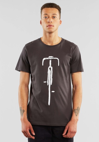 T-Shirt Dedicated Stockholm Bike Front Charcoal
