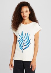 T-Shirt Dedicated Visby Big Leaf Oat White