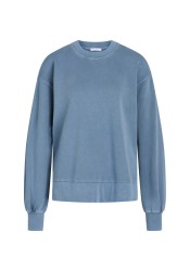 Sweatshirt Knowledge Cotton Apparel A-Shape Fashion Sweat Nuance By Nature China Blue