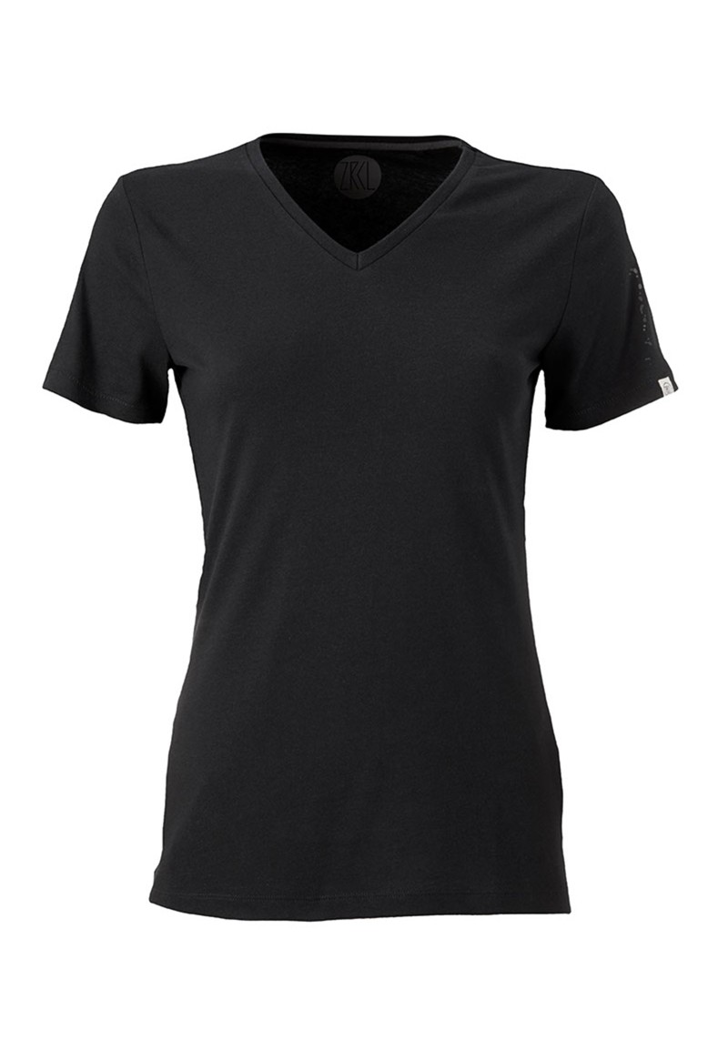 Damen V-Neck T-Shirt ZRCL Basic Black