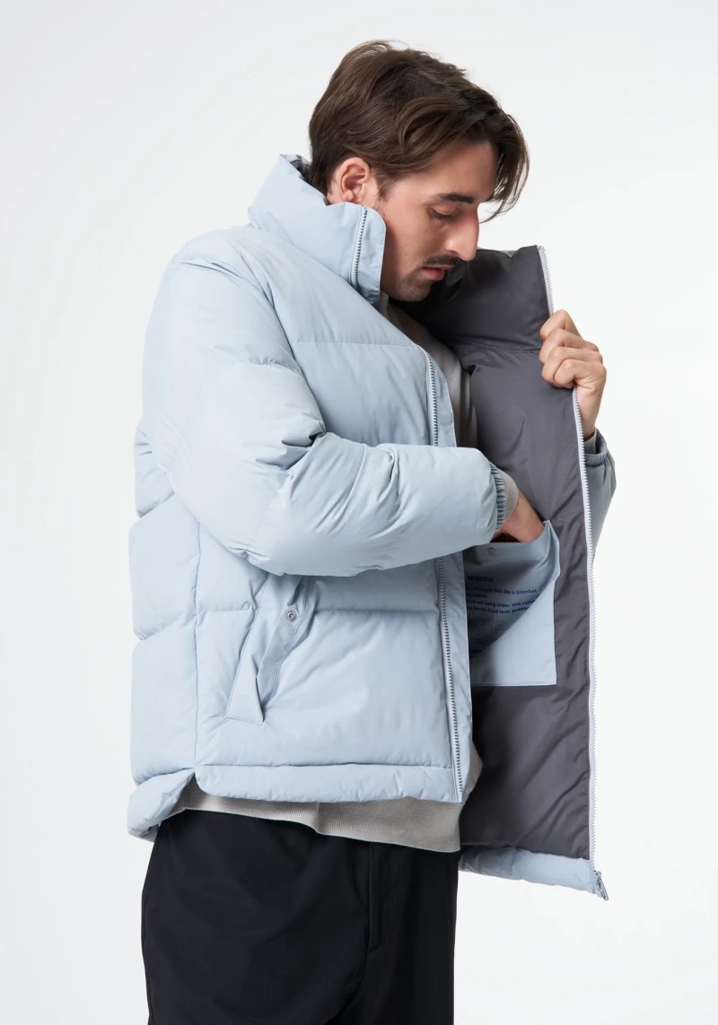 Unisex-Daunenjacke pinqponq Puffer Jacket Iced Grey