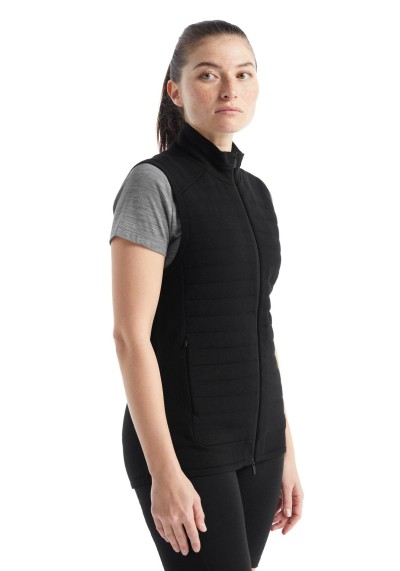 Isolierte Damen-Weste icebreaker ZoneKnit™ Insulated Vest Black