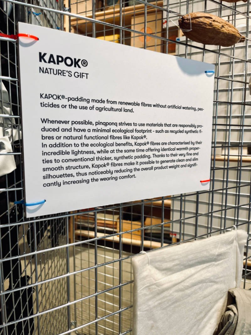 Kapok ist ein natürliches, innovatives Material, das Pinqponq zur Fütterung der Jacken verwendet.